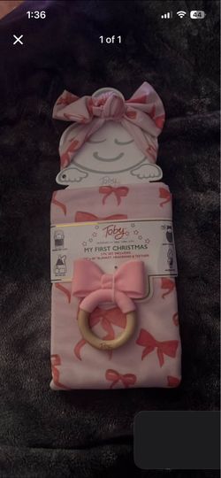 My 1st Christmas blanket headband teether
