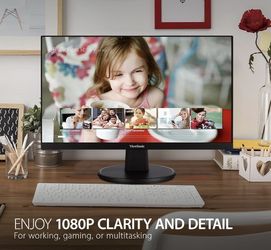 ViewSonic VS2247-MH 22 Inch 1080p Monitor with 75Hz, Adaptive Sync, Thin Bezels, Eye Care, HDMI, VGA Inputs for Home and Office, Black

