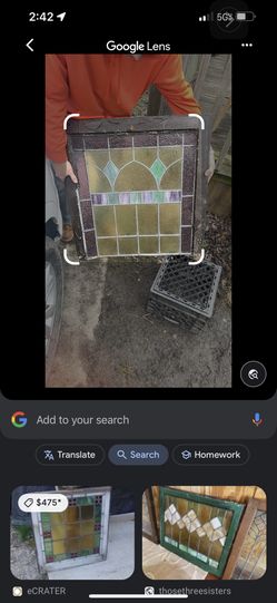 Antique Lead Stain glass Window Beautiful