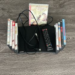 Like New Samsung DVD Player With 9 Good Movies