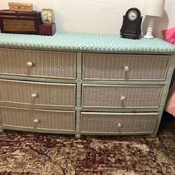 Neat wicker dresser