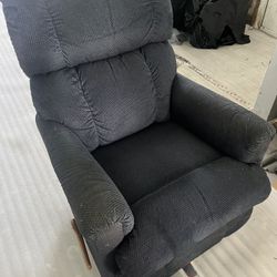 Blue Cloth Recliner Chair