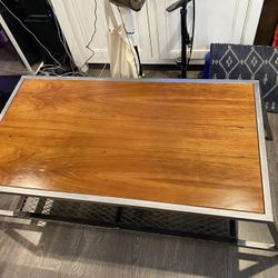 Coffee Table - Brazilian cherry w metal frame 