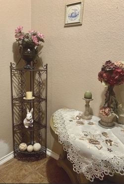 (2) Metal - Corner Shelf Display