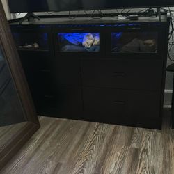 Black Dresser With LEDS
