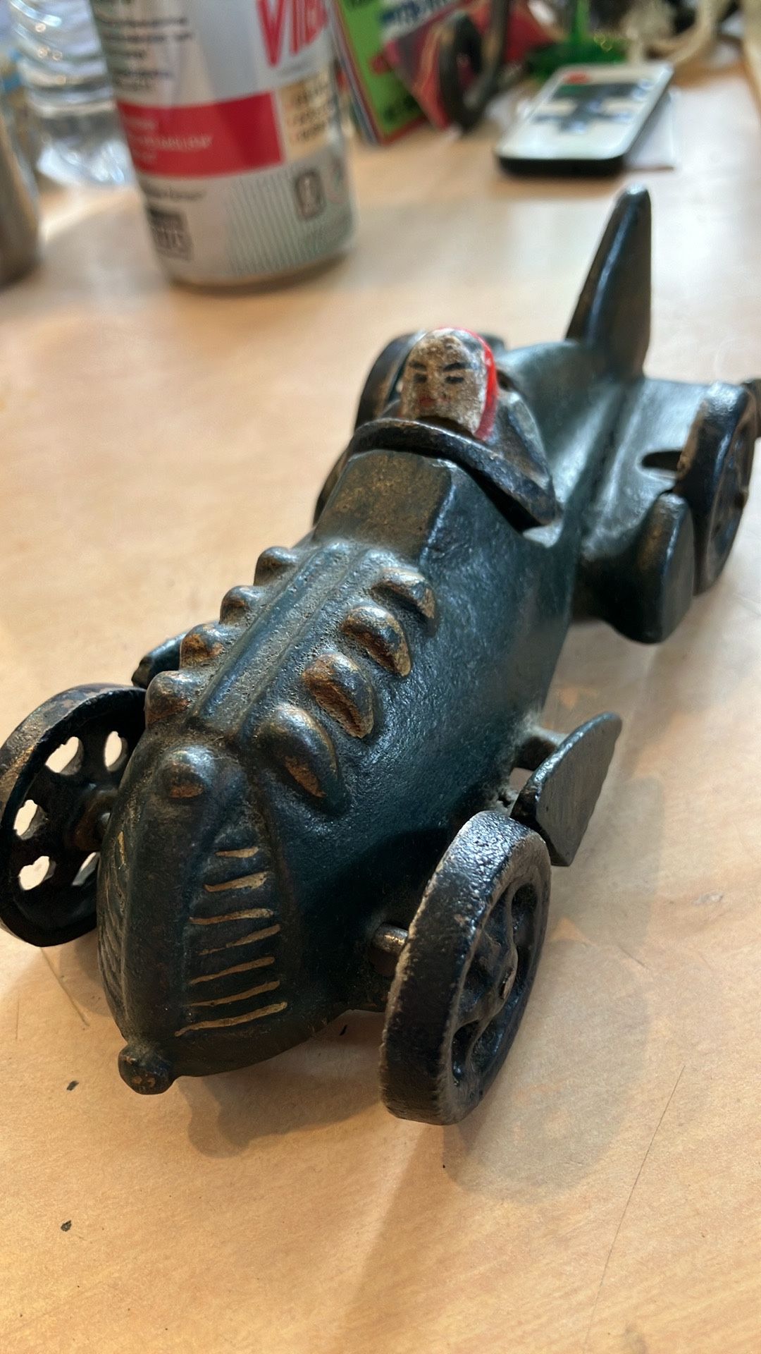 Vintage Hubley Fish Tail Cast Iron Toy Car