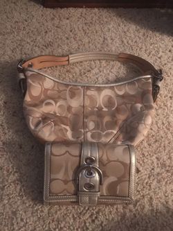 Selling Authentic Coach purse and matching wallet