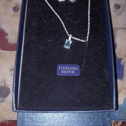  Sterling Silver Genuine Blue Topaz