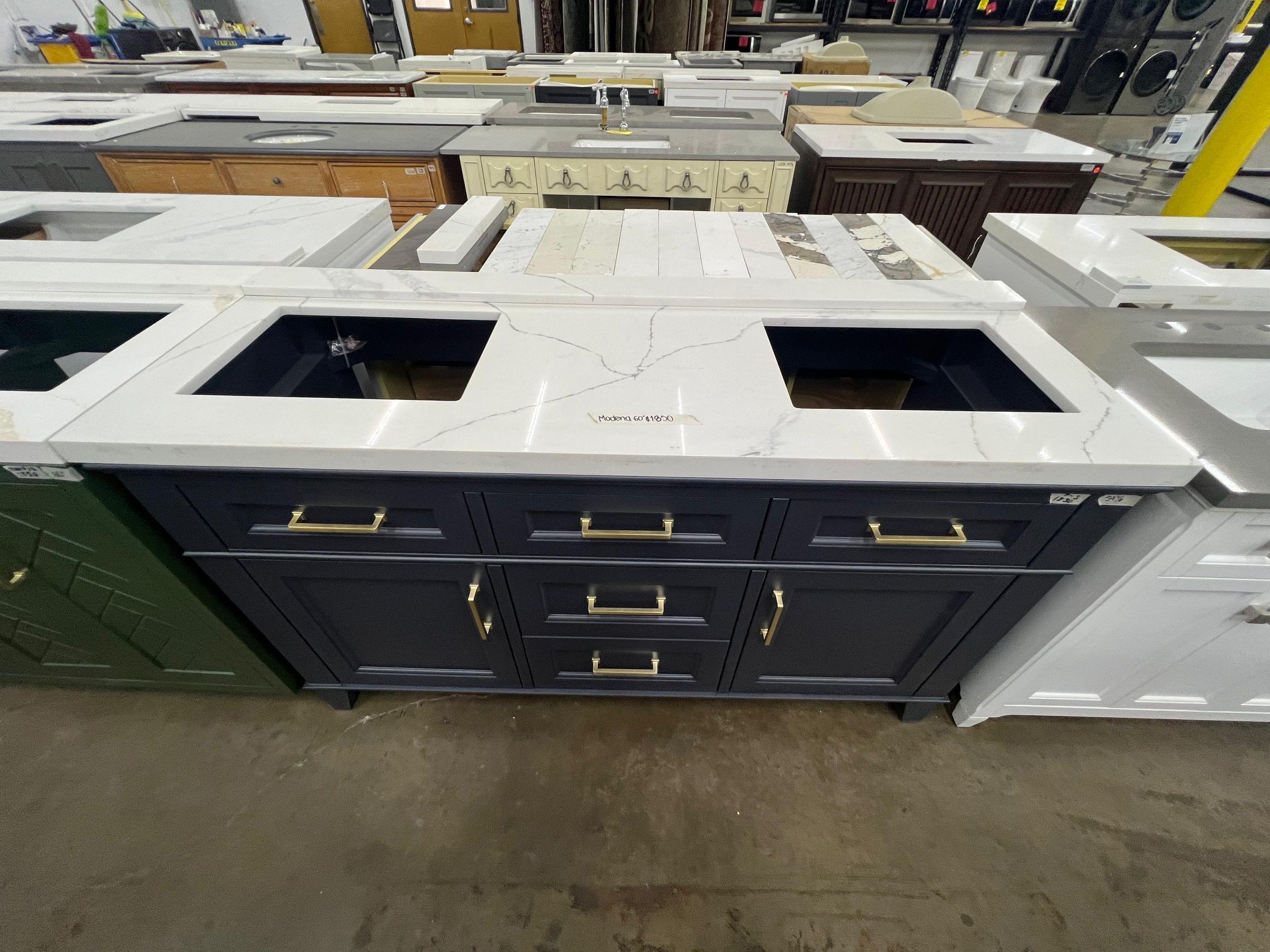 60 Inch bathroom vanity, 2 sink, vanidad tocador