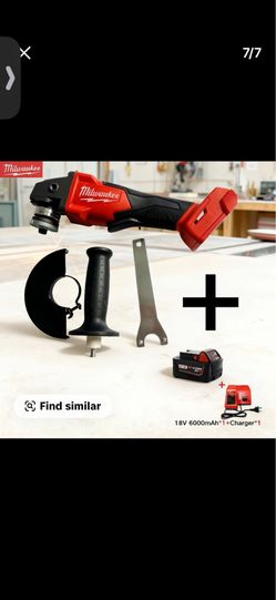 Milwaukee M18 125mm Power Brushless  Angle grinder Electric Cordless Polishing 4 Gears Variable Speed Cutting Power Tools car home cut machine