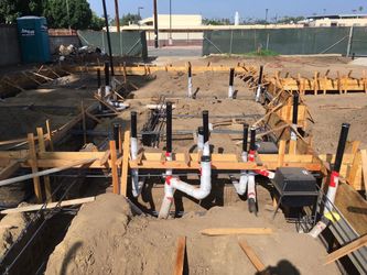 Underground plumb pipes