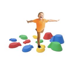 11 Pcs Balance Stepping Stones for Kids Stepping Stones Set Balance Blocks Indoor & Outdoor Kids Fitness Equipment Promotes Balance