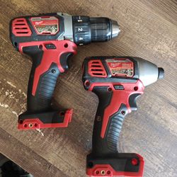 Milwaukee M18 Impact Driver And Drill Set. Tool Only.  