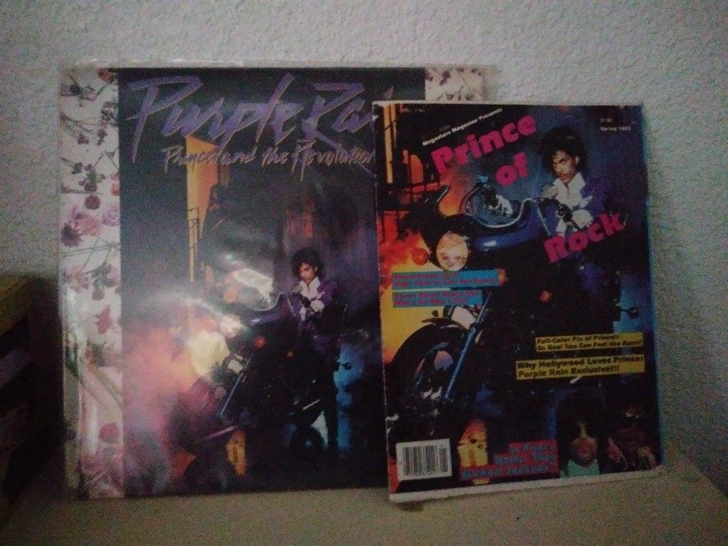 Purple Rain Record And Full Size Poster