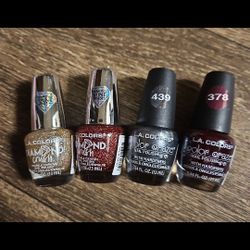 4 LA COLORS Nail Polishes