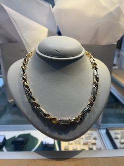 Two-Tone Gold Chain Necklace