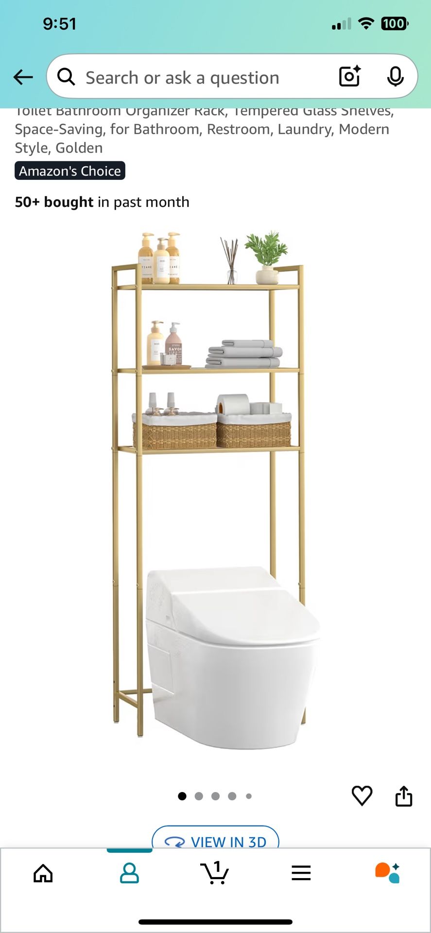 Over The Toilet Storage