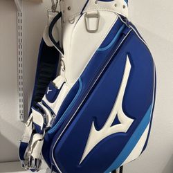 ⛳️MIZUNO  ✨ Professional Tour Golf Bag // Blue & White ✨EXCELLENT 