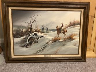 Hulan Fleming Cowboy In Snow