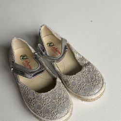 New Girls Leather Espadrilles Shoes Size US9