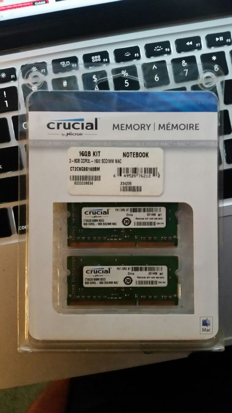 Crucial Mac 16GB Memory