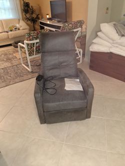 Gray Power Recliner Chair