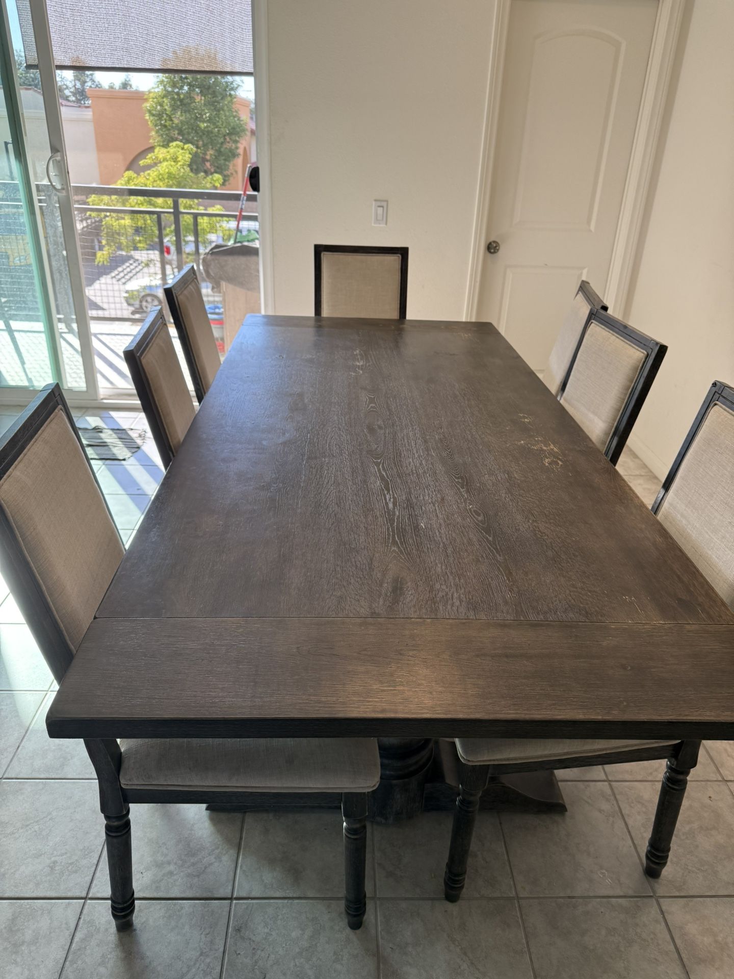 7ft Long Wooden Dinner Table