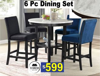 NEW PRICE!! Black And White Table Set