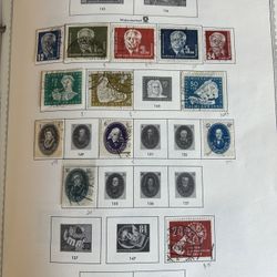 Germany 🇩🇪 Collection Of 38 German Democratic Republic, Postage Stamps Three Partial Pages Issued 1950 To 1953