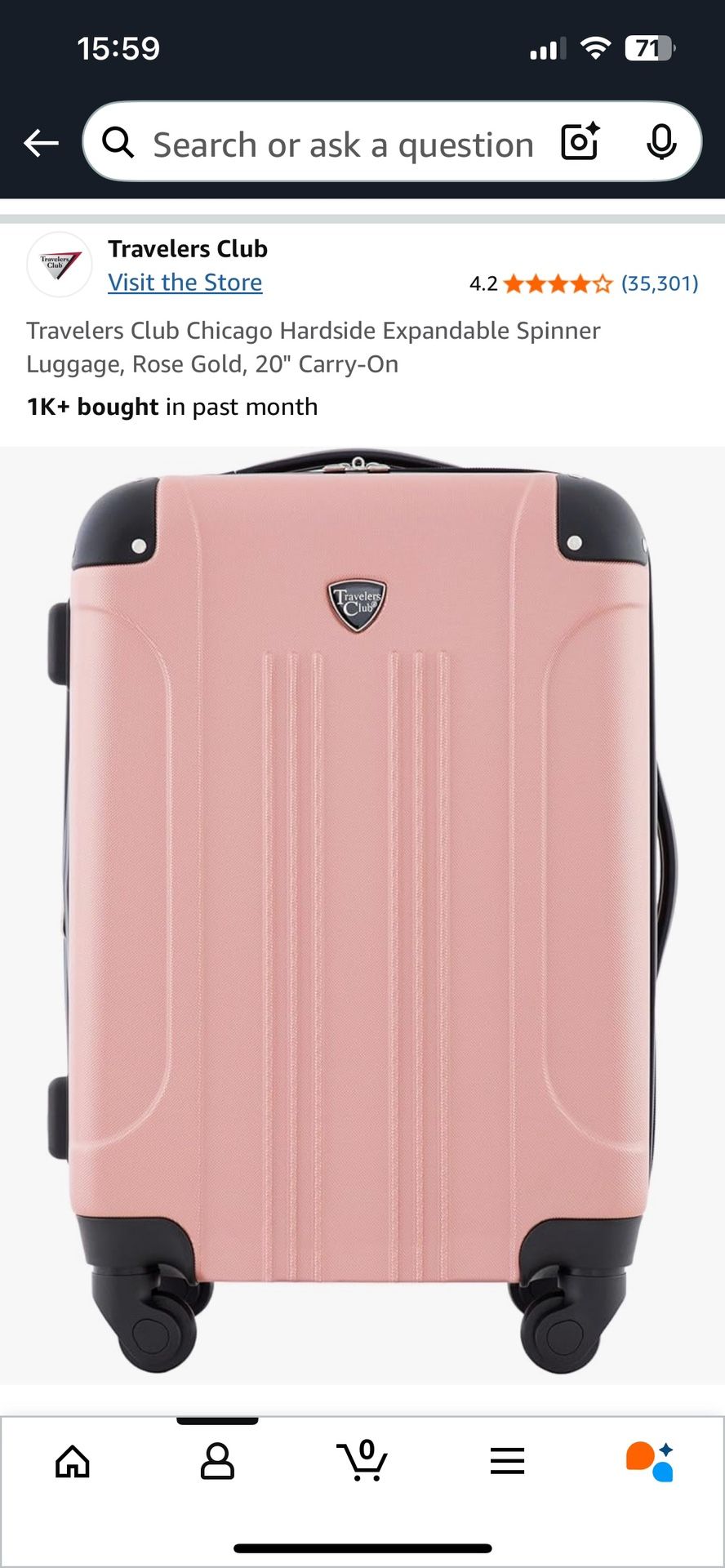 20 Inch Spinner Carry On