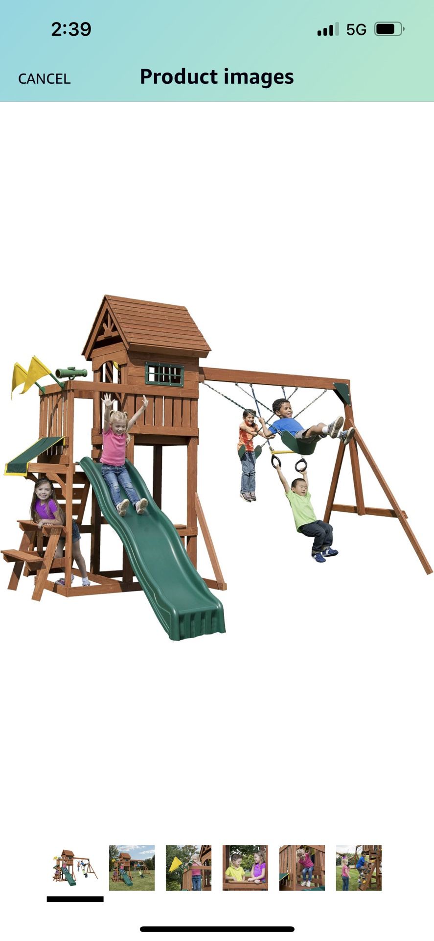 Swing Set- Partially Put Together. Additional Swings Included. Message For Details. 