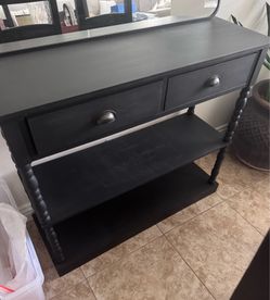 Black sofa table