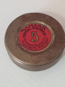 Vintage Kodak Portrait Attachment  / Color Filter In Tin