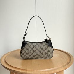 Gucci Women's Gg Emblem Monogram Canvas Shoulder Bag