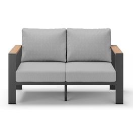 Outdoor Patio Furniture Loveseat, All Weather Patio Conversation Sets with Washable Thick Cushion, M