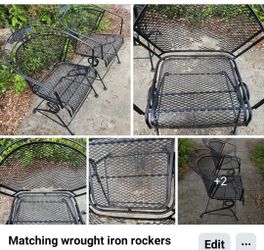 Wrought iron matching rockers