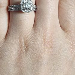 Zales 14kt 1CT Diamond Wedding Set