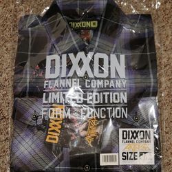 DIXXON FLANNEL COMPANY ANTHRAX "SPREADING THE DISEASE" FLANNEL - MENS SIZE MEDIUM, NEW W/ TAGS