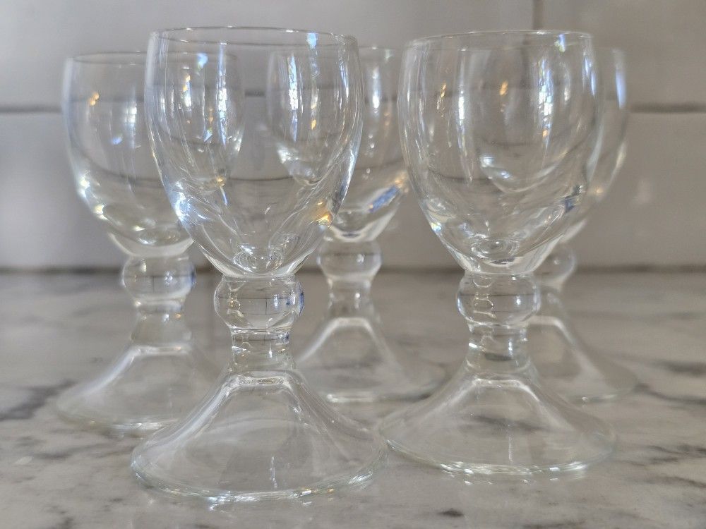 Vintage Cordial Glasses X5