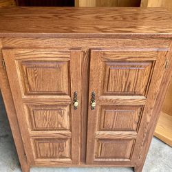Mission Oak 2 Door Jelly Cabinet / Kitchen Pantry Storage