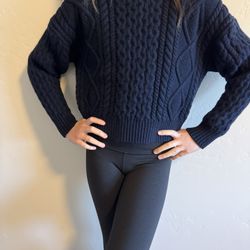 Aritzia Dark Blue Knitted Sweater