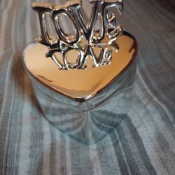 Mirror Heart-Shaped Jewelry Trinket 3x3.5"