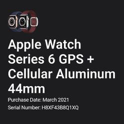 Apple Watch Series 6 Gps+Cellular 44mm