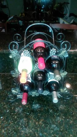 Wrought Iron Wine Bottle Rack