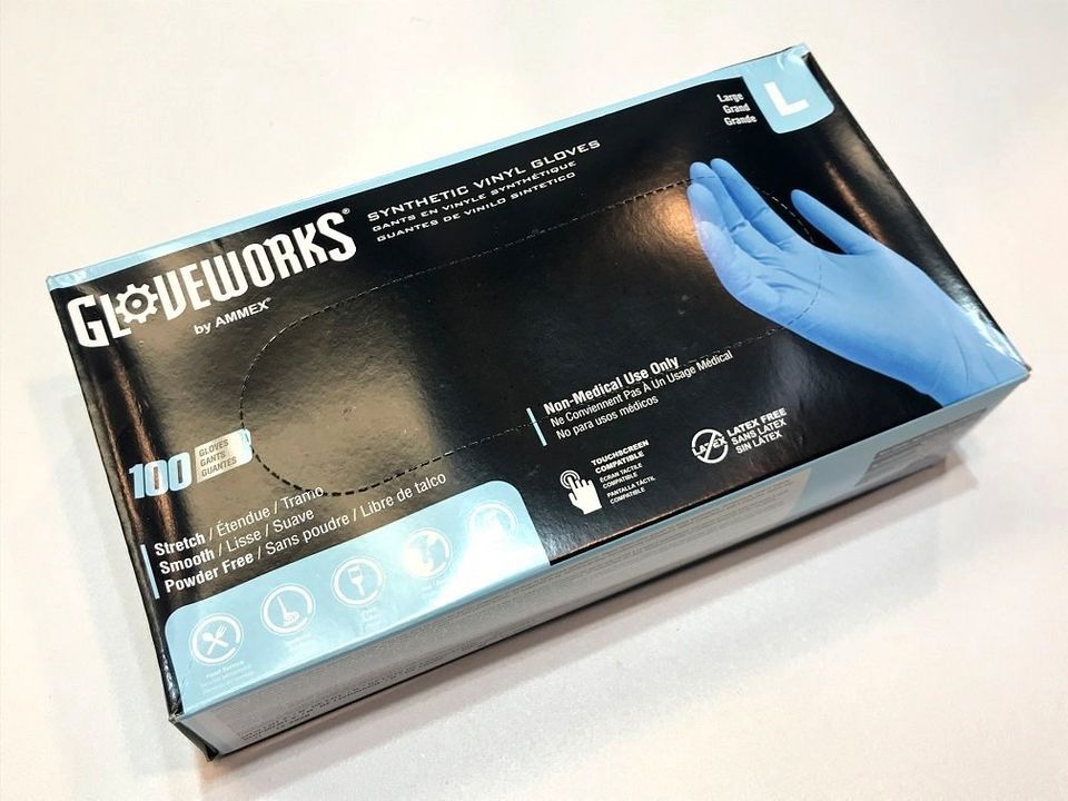 Gloves, Vinyl, Disposable, 100pcs {2812}.[Parma]