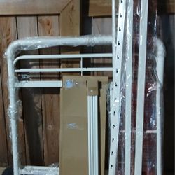 New Junior Twin Metal Loft Bed, White