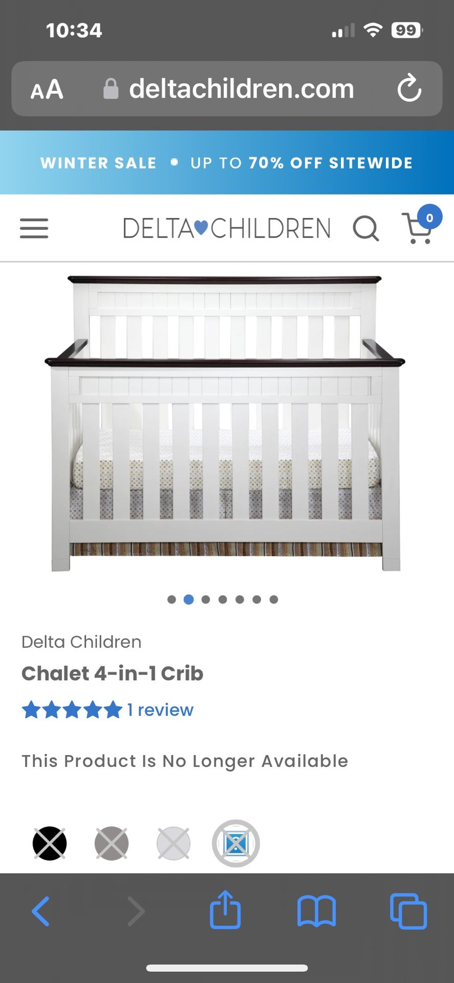 Delta Chalet 4 In 1 Convertible Crib for Sale in Los Rnchs Abq NM OfferUp