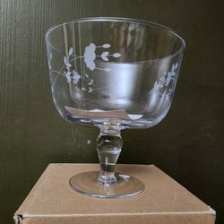Tazon de cristal para servir, frutero o deciracion princess house