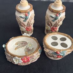 Charter Club 4 Piece Bathroom Accessory Set