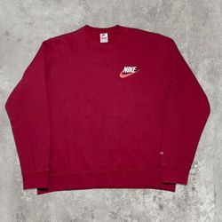 Nike Sup Crewneck Sweater Maroon New Size Medium